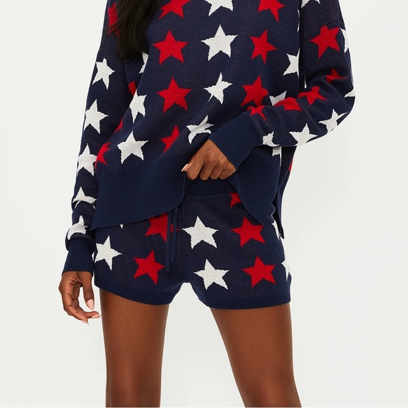 NWT Beach Riot Balboa Shorts - Red White & Blue Americana Stars - Picture 2 of 3